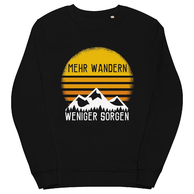 Mehr Wandern weniger Sorgen - Unisex Premium Organic Sweatshirt Hoodie with Hem Contrast Bold Stylish