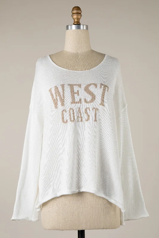 West Coast is Best Coast Sweater Soft Cozy Warm