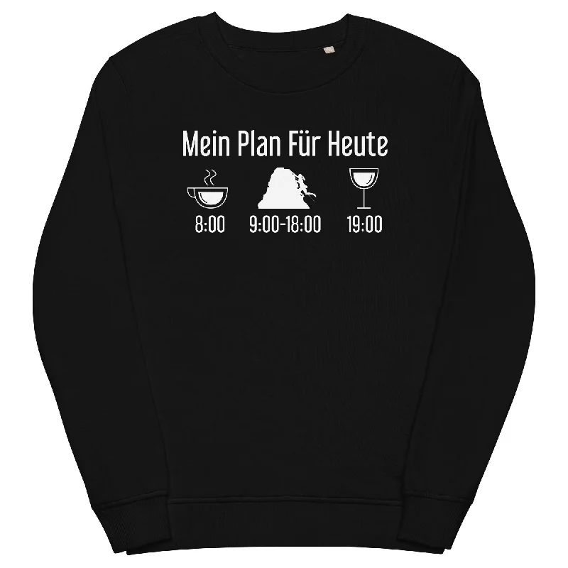 Mein Plan Für Heute - Unisex Premium Organic Sweatshirt Hoodie with Tie-Dye Psychedelic Retro