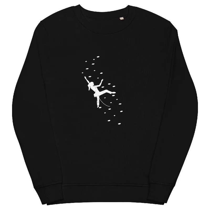 Klettergirl - Unisex Premium Organic Sweatshirt Hoodie with Rhinestones Sparkly Elegant