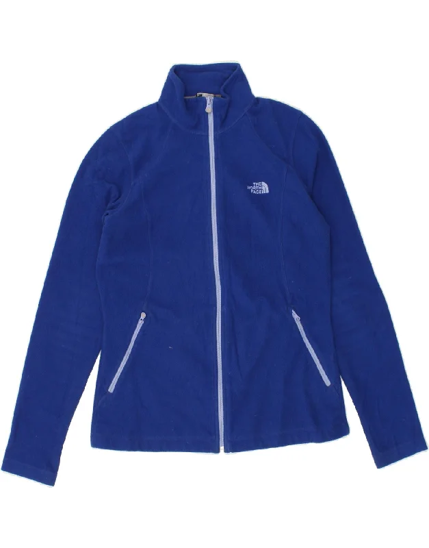 THE NORTH FACE Womens Fleece Jacket UK 14 Medium Blue Polyester V-Neck Jacket Boat Neck Jacket Square Neck Jacket