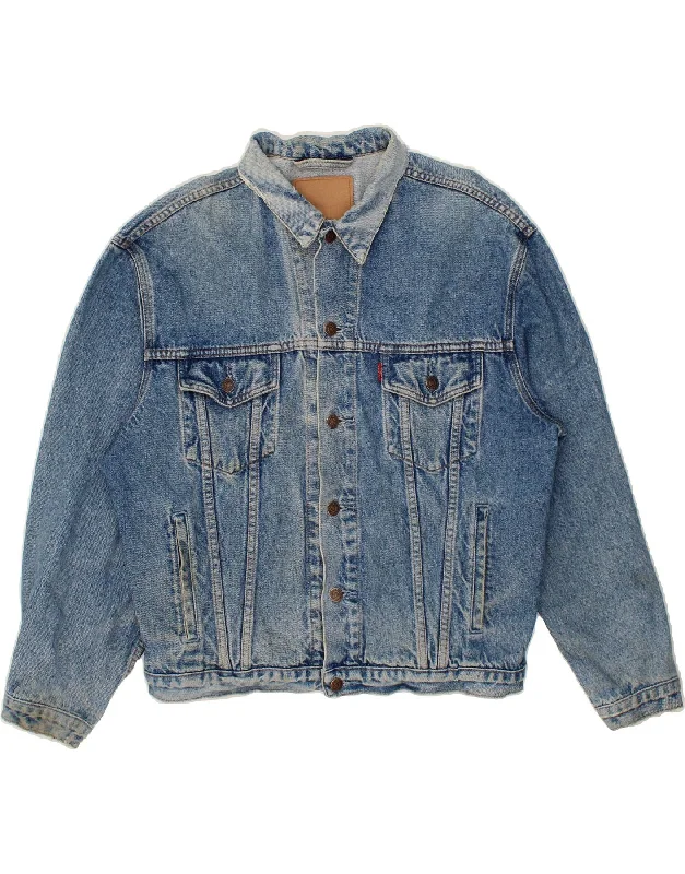 LEVI'S Mens Denim Jacket UK 40 Large Blue Fitted Jacket Loose Jacket Oversized Jacket