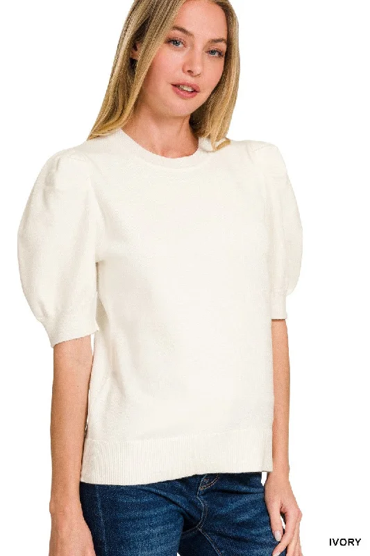 Top Notch Ivory Sweater Top Tailored Straight A-Line