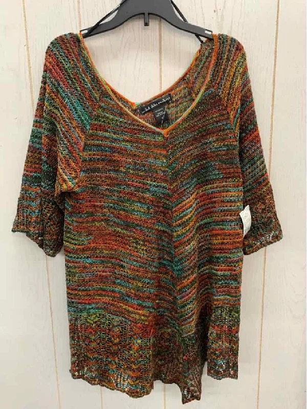 United States Sweater Multi-Color Womens Size M Shirt Chenille Fabric Brocade Fabric Lace Fabric