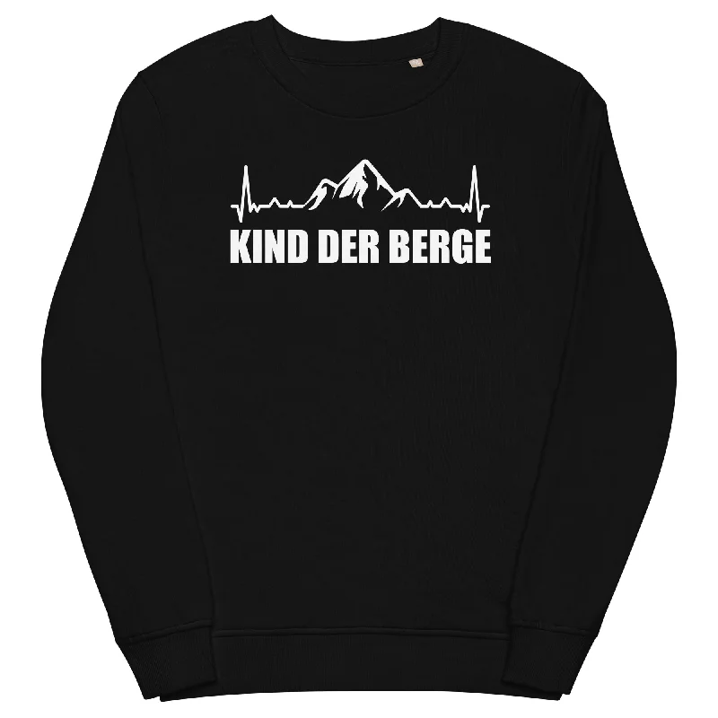 Kind Der Berge 1 - Unisex Premium Organic Sweatshirt Hoodie with Lace Feminine Delicate