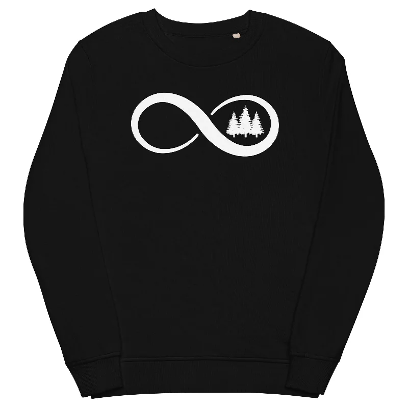 Infinity and Tree - Unisex Premium Organic Sweatshirt Hoodie with Monochrome Minimalist Simple