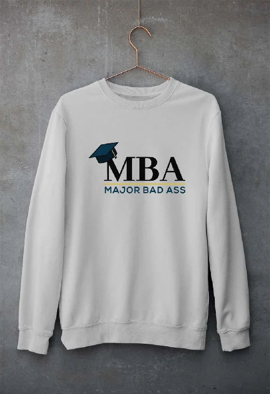 MBA Unisex Sweatshirt for Men/Women Hoodie with Mock Neck Collared Structured