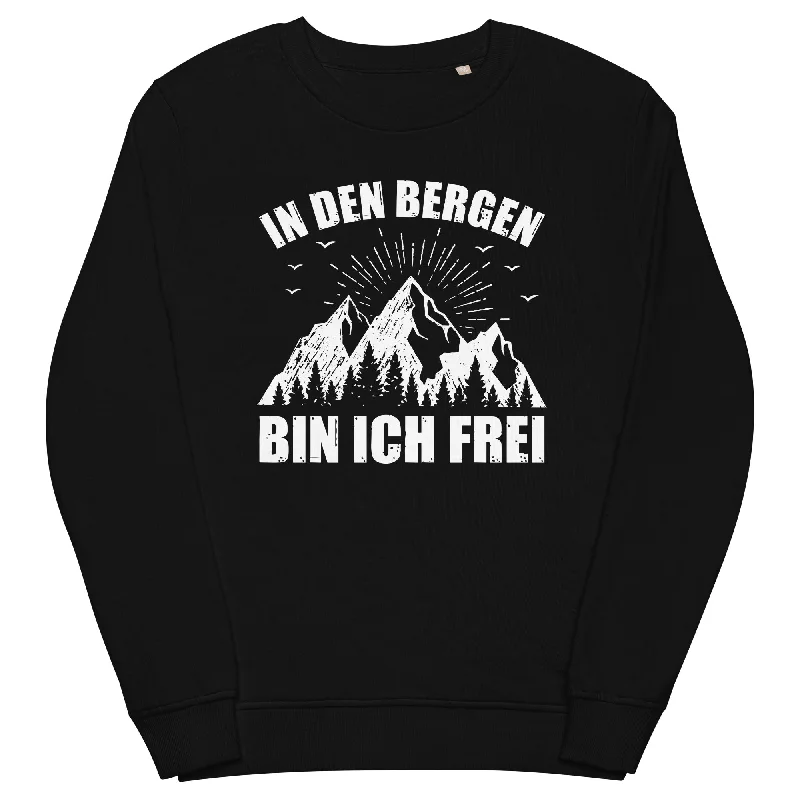 In Den Bergen Bin Ich Frei - Unisex Premium Organic Sweatshirt Hoodie with Cropped Fit Short Trendy