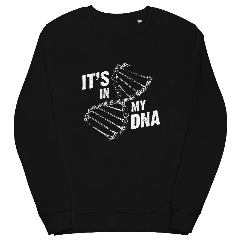 Its in my DNA - Unisex Premium Organic Sweatshirt Hoodie with Hem Lace Feminine Delicate