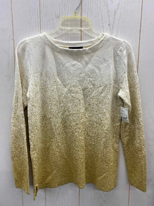 Liz Claiborne Cream Womens Size Small Sweater Sweater Knitwear Pullover