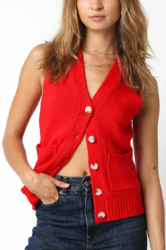 Meredith Sweater Vest Nylon Fabric Polyester Fabric Spandex Fabric