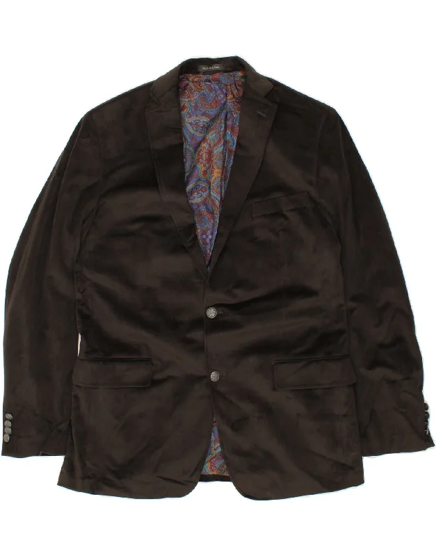 MICHAEL KORS Mens Longline 2 Button Blazer Jacket UK 42 XL Black Polyester Rayon Fabric Velvet Fabric Corduroy Fabric MICHAEL KORS Mens Longline 2 Button Blazer Jacket UK 42 XL Black Polyester Rayon Fabric Velvet Fabric Corduroy Fabric