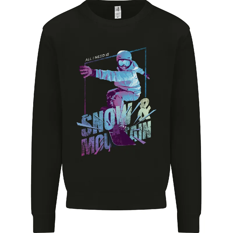 All I Need Is Snow and a Mountain Mens Sweatshirt Jumper.Hoodie with Puffed Sleeves Voluminous Trendy Hoodie with Puffed Sleeves Voluminous Trendy All I Need Is Snow and a Mountain Mens Sweatshirt Jumper.Hoodie with Puffed Sleeves Voluminous Trendy Hoodie with Puffed Sleeves Voluminous Trendy