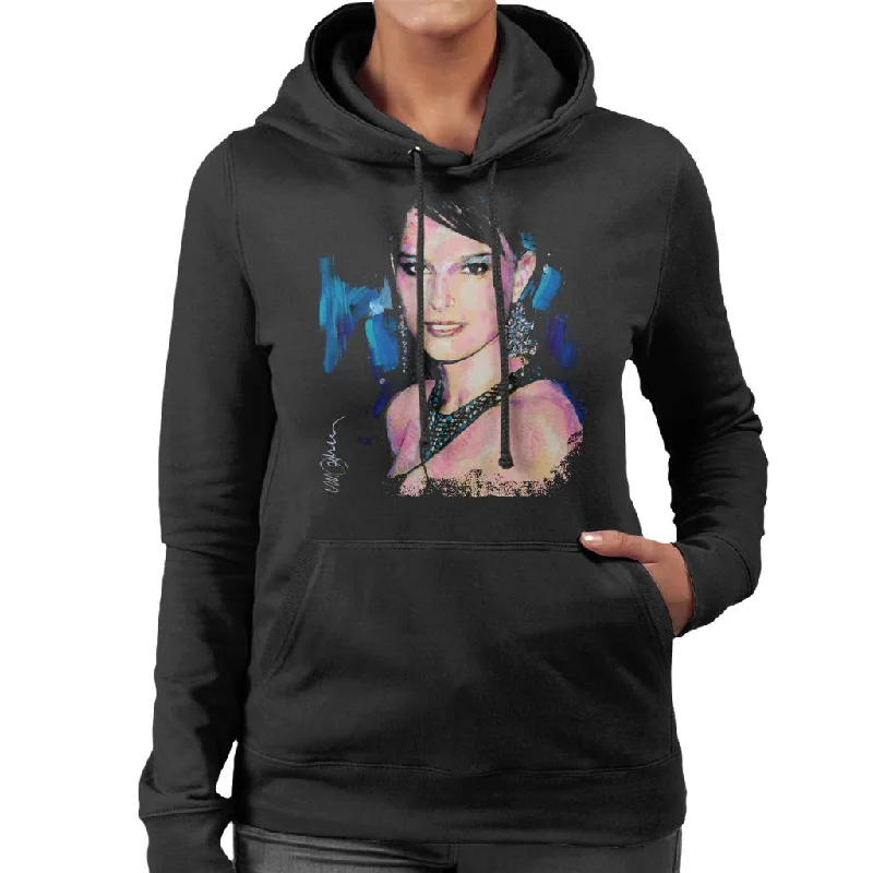 Sidney Maurer Original Portrait Of Natalie Portman Women's Hooded Sweatshirt.Hoodie with Sequins Glamorous Eye-catching Hoodie with Sequins Glamorous Eye-catching Sidney Maurer Original Portrait Of Natalie Portman Women's Hooded Sweatshirt.Hoodie with Sequins Glamorous Eye-catching Hoodie with Sequins Glamorous Eye-catching