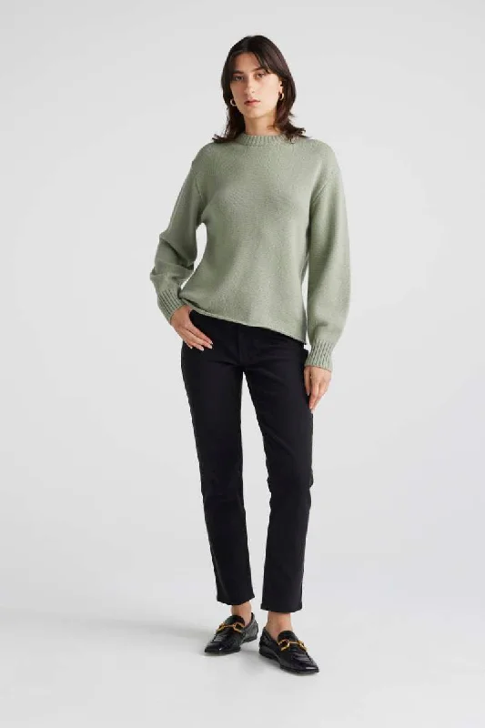 Relaxed Fit Jumper in Sage Grey 5112-SGR by Toorallie Spandex Rayon Corduroy