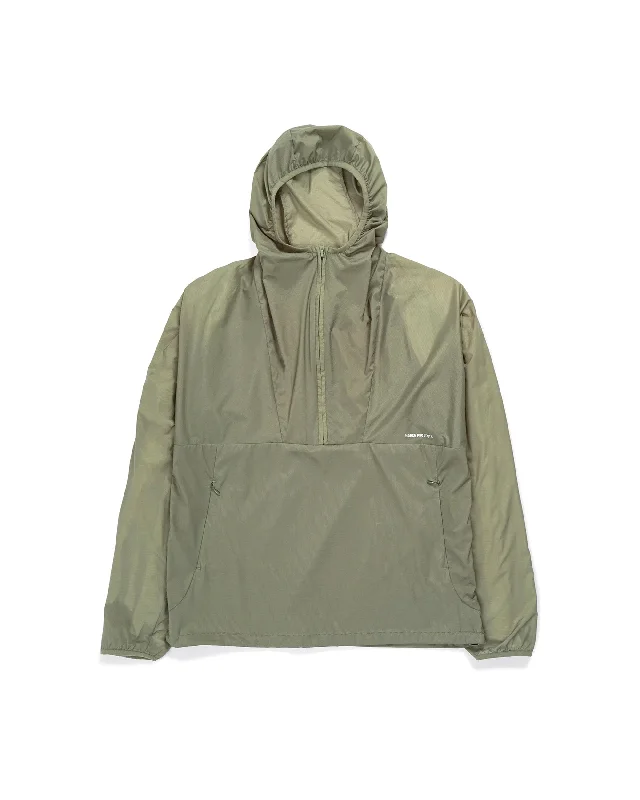 Herluf Light Nylon Jacket - Dried Sage Green Anorak Shell Jacket Lightweight Jacket