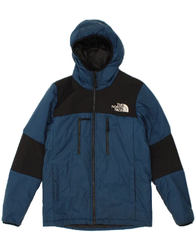 THE NORTH FACE Mens Graphic Hooded Windbreaker Jacket UK 36 Small Blue Corduroy Jacket Velvet Jacket Brocade Jacket