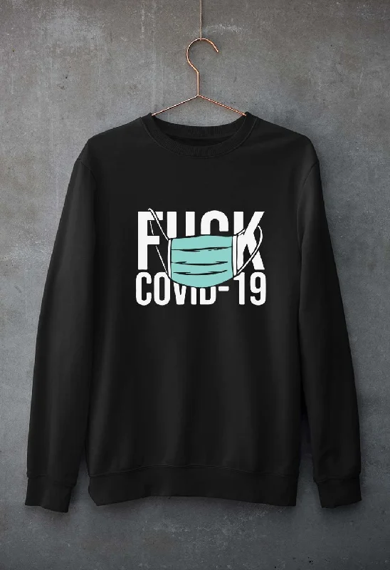 Fuck Covid Unisex Sweatshirt for Men/Women Hoodie with Contrast Stitching Detailed Premium