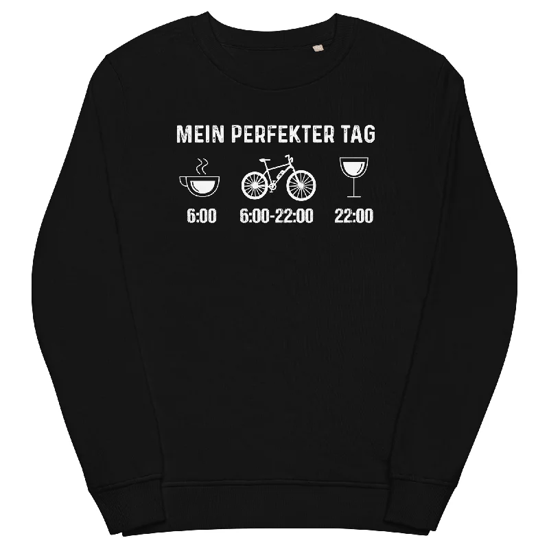 Mein Perfekter Tag - Unisex Premium Organic Sweatshirt Hoodie with Snap Buttons Easy Quick