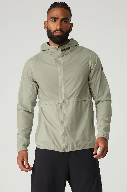 Repeat Running Jacket - Limestone Belted Jacket Elasticated Jacket Padded Jacket