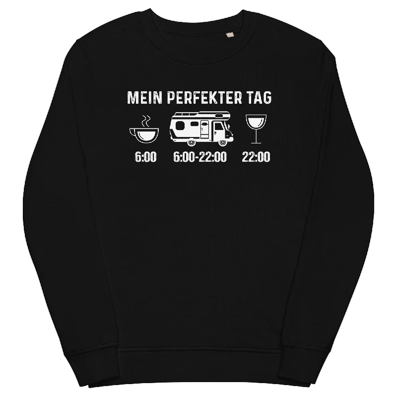 Mein Perfekter Tag - Unisex Premium Organic Sweatshirt Hoodie with Drawstring Waist Adjustable Fitted