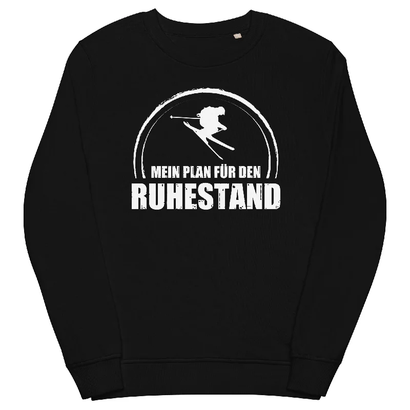 Mein Plan Fur Den Ruhestand - Unisex Premium Organic Sweatshirt Hoodie with Hem Detail Decorative Unique