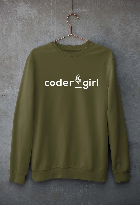 Coder Girl Unisex Sweatshirt for Men/Women Hoodie with Pastel Soft Subtle