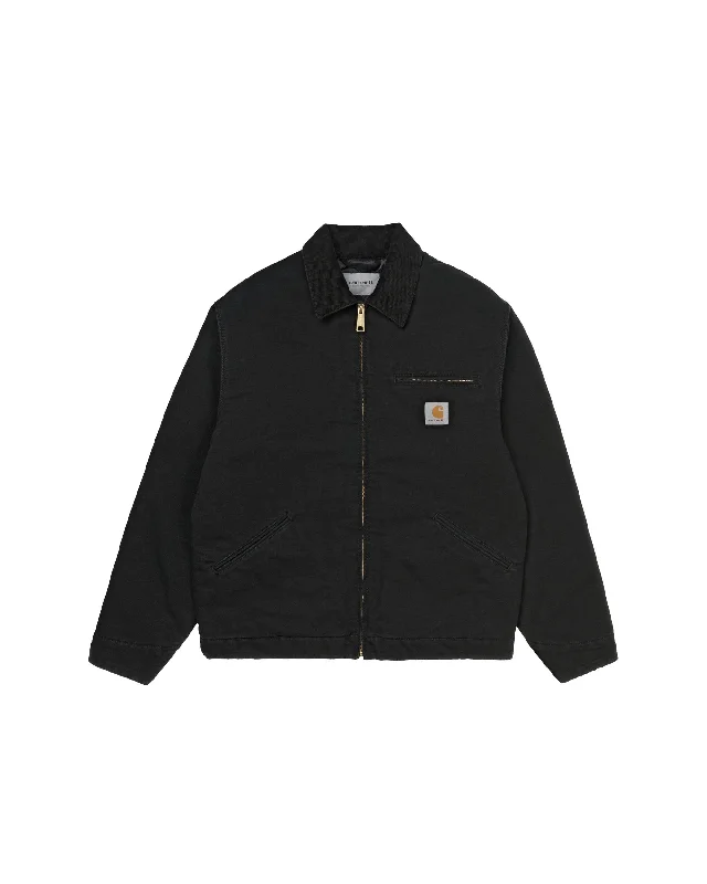 OG Detroit Jacket - Black / Black Satin Jacket Silk Jacket Chiffon Jacket