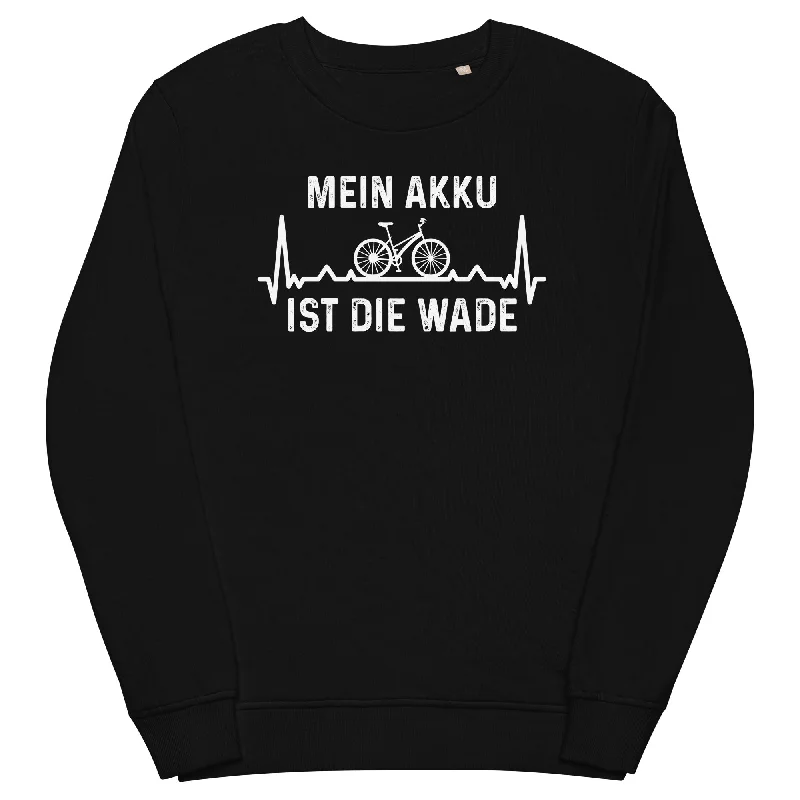 Mein Akku Ist Die Wade 1 - Unisex Premium Organic Sweatshirt Hoodie with Hem Fringe Bohemian Relaxed