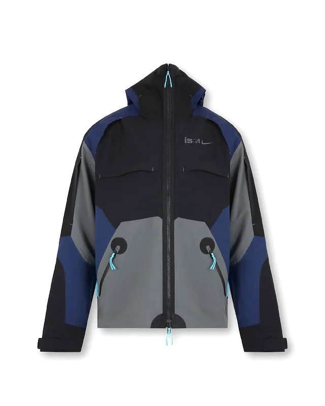 ISPA Jacket - Black / Midnight Navy / Iron Grey Nylon Jacket Polyester Jacket Spandex Jacket