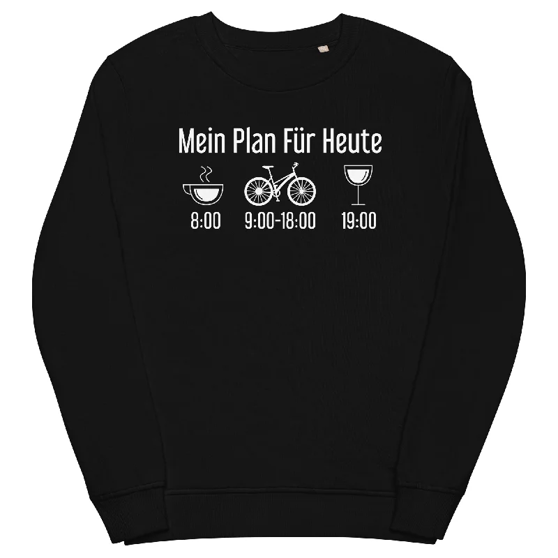 Mein Plan Für Heute - Unisex Premium Organic Sweatshirt Hoodie with Monochrome Minimalist Simple