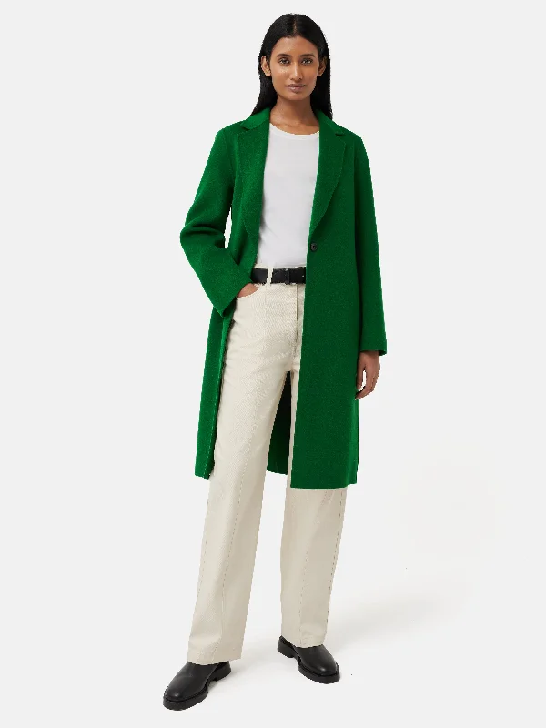 Double Face Wool Coat | Green Vest Waistcoat Gilet