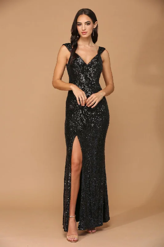 Black XS Prom Long Formal Evening Dress Sale Tunics Winter warm