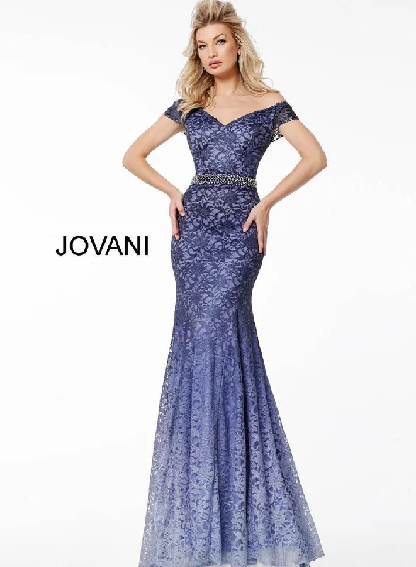 Jovani 40089 Lace Off the Shoulder Long Evening Dress Tunics Mesh breathable