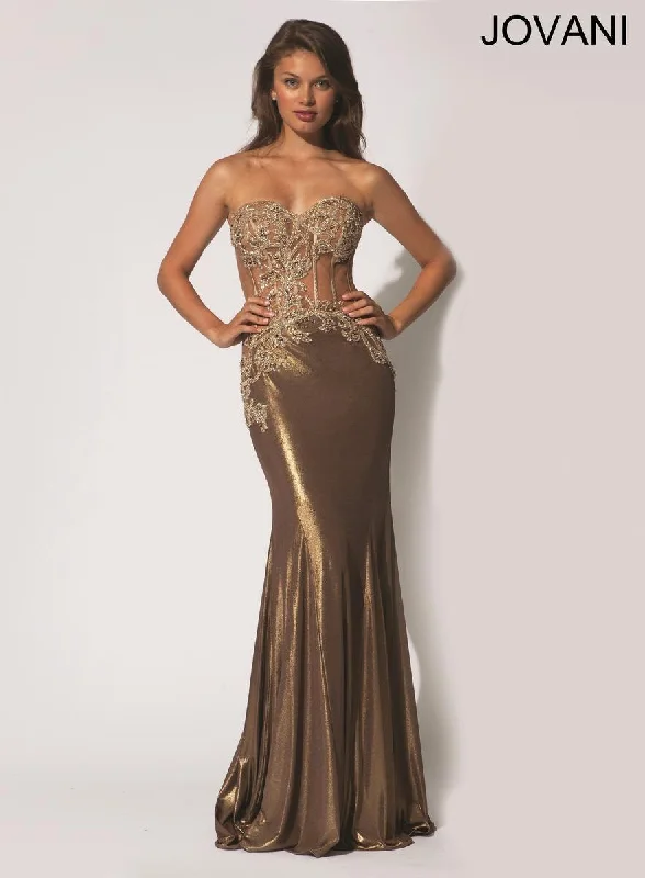 Jovani 90733 Long Formal Strapless Evening Dress Tunics Business professional