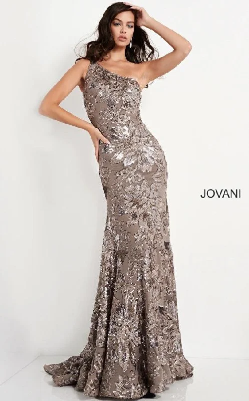 Jovani 05076 One Shoulder Long Evening Dress Tunics Stylish elegant