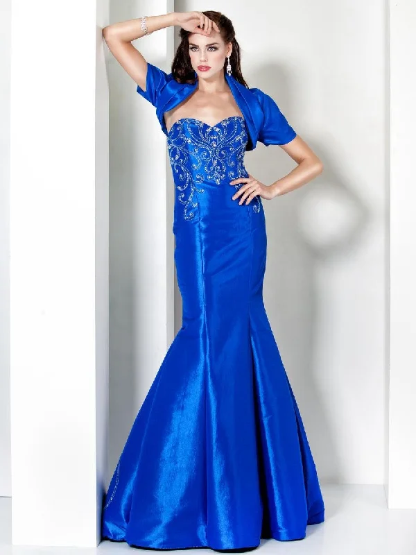 Jovani 4794 Strapless Mermaid Long Evening Dress Tunics Silk luxurious