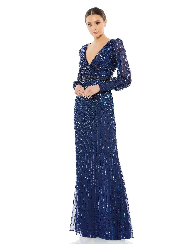 Mac Duggal 5501 Long Formal Beaded Evening Dress Tunics Stylish elegant