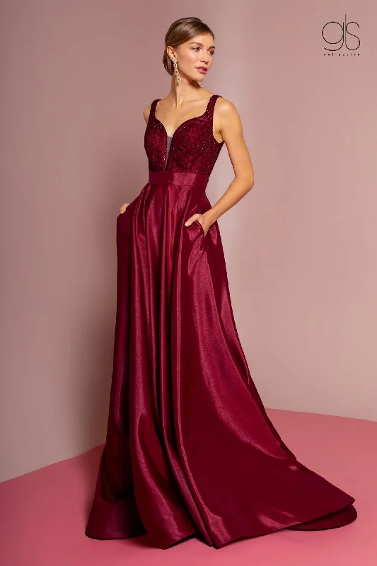 Prom Long Formal Evening Dress with Pockets Tunics Designer luxury