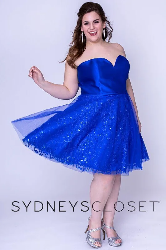 Sydneys Closet Homecoming Short Plus Size Party Dress Sequined Elegant Party