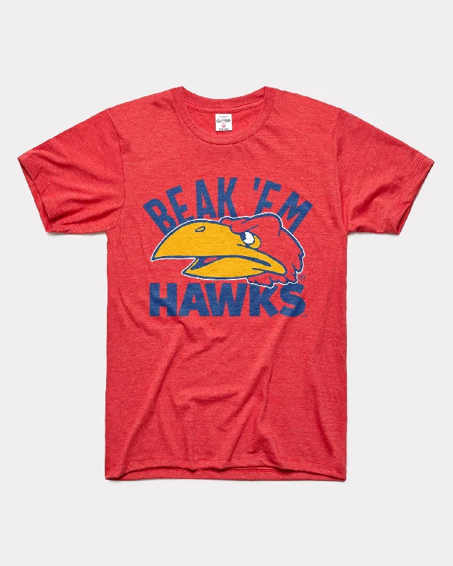 Beak 'Em Hawks 1941 Jayhawk Warbird Red T-Shirt Terry Blend Velvet Blend Canvas Blend