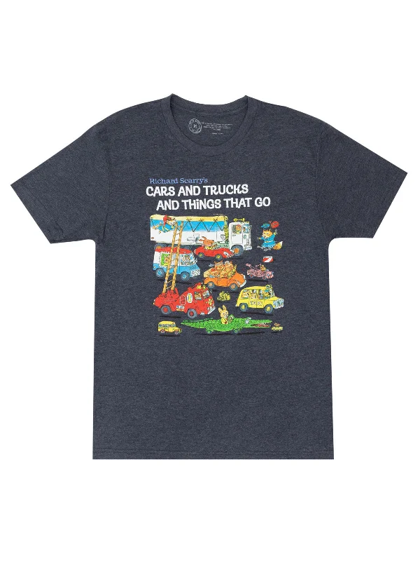 Richard Scarry - Cars and Trucks and Things That Go Unisex T-Shirt Cozy Warm Stylish