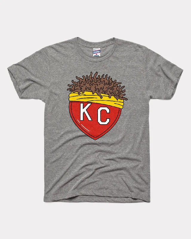 Franchise KC Heart Vintage Grey T-Shirt Elasticated Padded Insulated