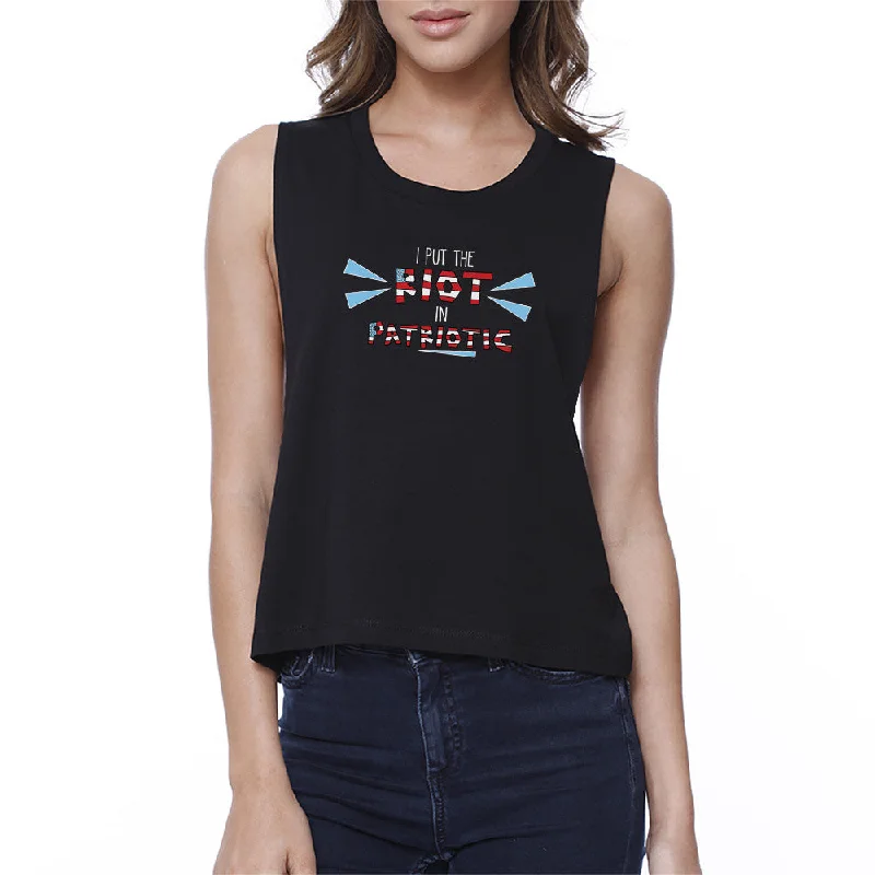 I Put The Riot In Patriotic Shirt For Women Funny Saying Crop Top Elasticated Padded Insulated I Put The Riot In Patriotic Shirt For Women Funny Saying Crop Top Elasticated Padded Insulated