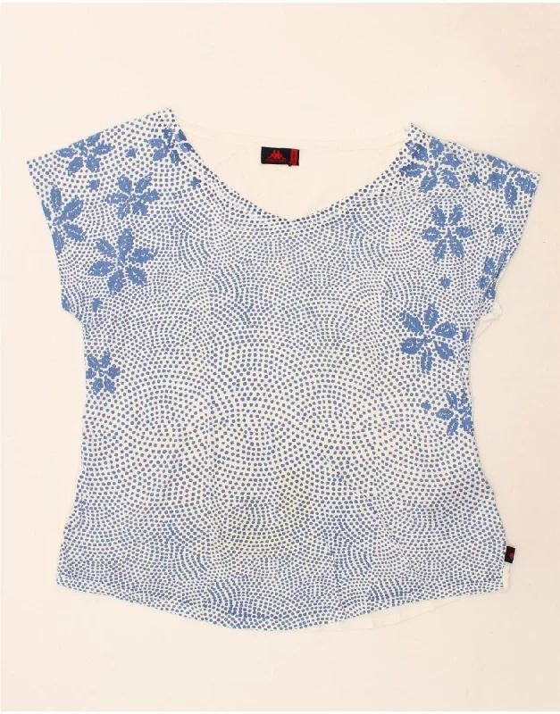 KAPPA Womens T-Shirt Top XL Blue Spotted Cotton Modern Contemporary Chic