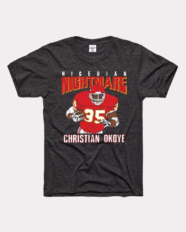 Nigerian Nightmare Christian Okoye Vintage Black T-Shirt Oversized T-Shirt Spandex breathable