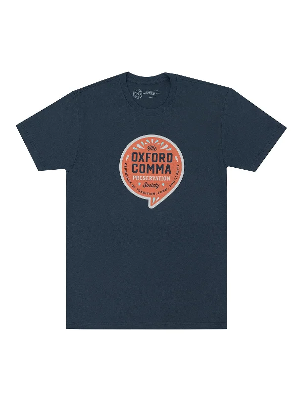 Oxford Comma Preservation Society Unisex T-Shirt Mesh Canvas Denim