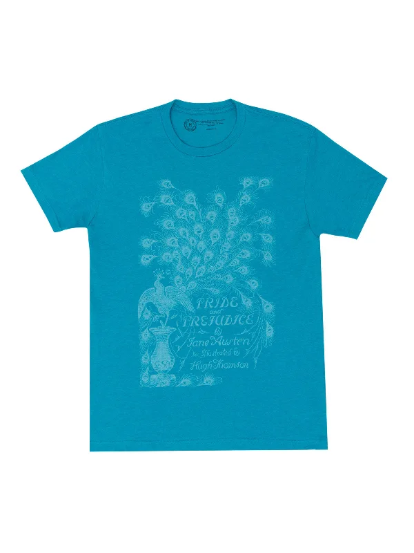 Pride and Prejudice Unisex T-Shirt (Teal) Knit Fabric Woven Fabric Fleece Fabric