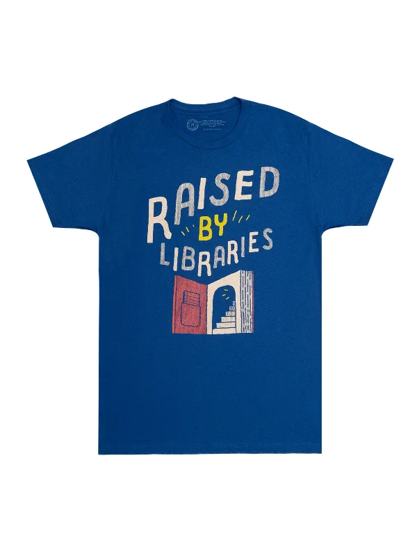 Raised by Libraries Unisex T-Shirt Welt Pockets Slit Pockets