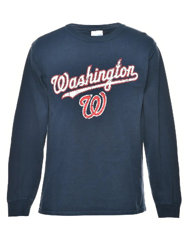 Washington Printed T-shirt - S Embroidered Appliqued Beaded